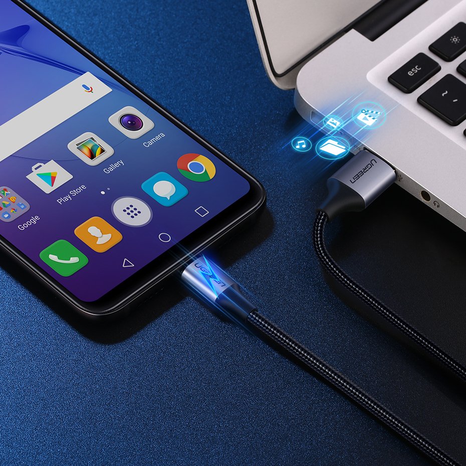 UGREEN Micro USB opletený kabel 1m