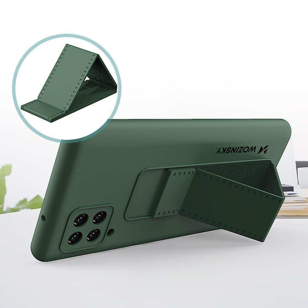 Wozinsky Kickstand Case flexibilní silikonové pouzdro se stojánkem Samsung Galaxy A42 5G mátové
