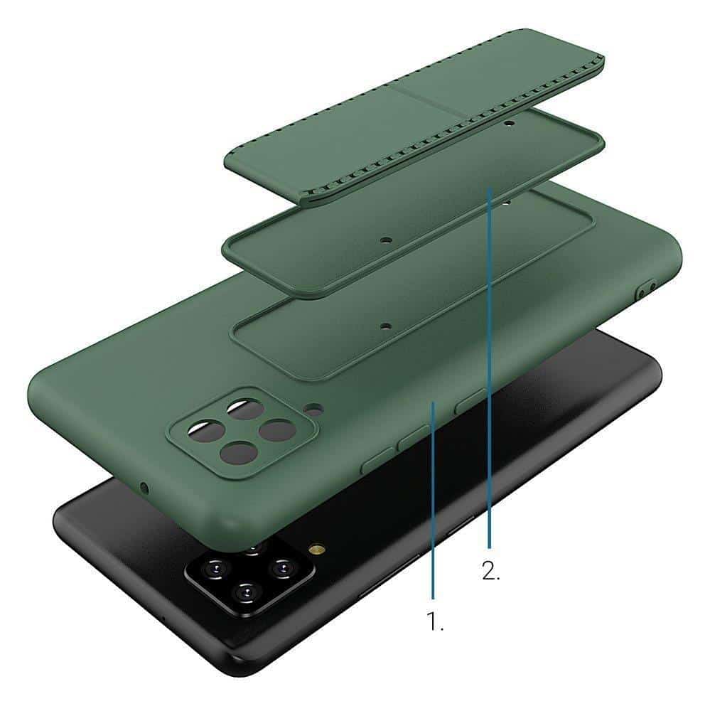 Wozinsky Kickstand Case flexibilní silikonové pouzdro se stojánkem Samsung Galaxy A42 5G mátové