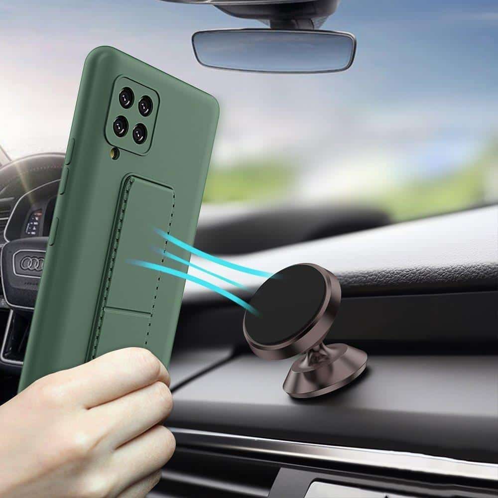 Wozinsky Kickstand Case flexibilní silikonové pouzdro se stojánkem Samsung Galaxy A42 5G mátové