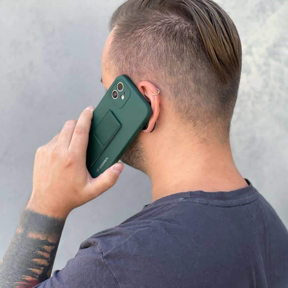Wozinsky Kickstand Case flexibilní silikonové pouzdro se stojánkem Samsung Galaxy A42 5G mátové
