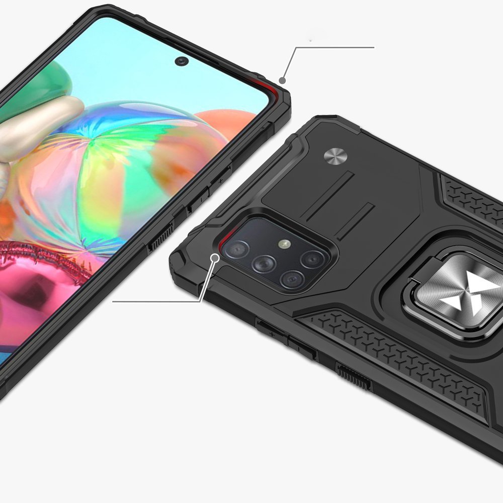 Wozinsky Ring Armor pouzdřené pouzdro s funkcí stojanu a držákem pro Samsung Galaxy A71 5G