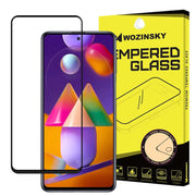 Kaljeno staklo zaštitnik zaslona s kućištem u okviru za Samsung Galaxy M51 crno