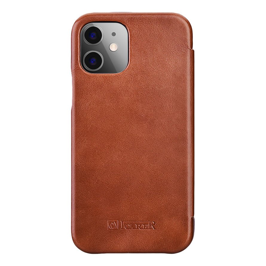 iCarer futrola Vintage Folio od prave kože za iPhone 12 Pro Max