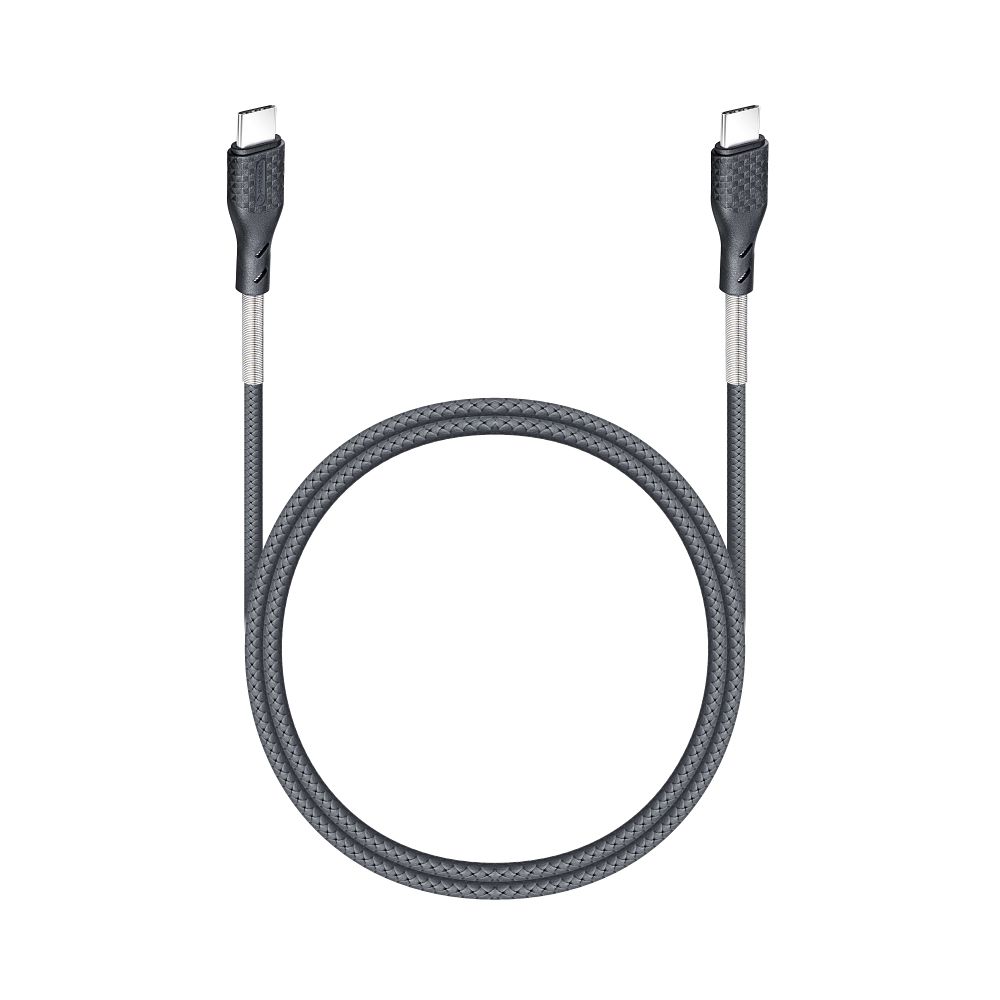 FORCELL Karbonový kabel Type C na Type C 3.0 QC Power Delivery PD60W CB-02C černý 1 metr