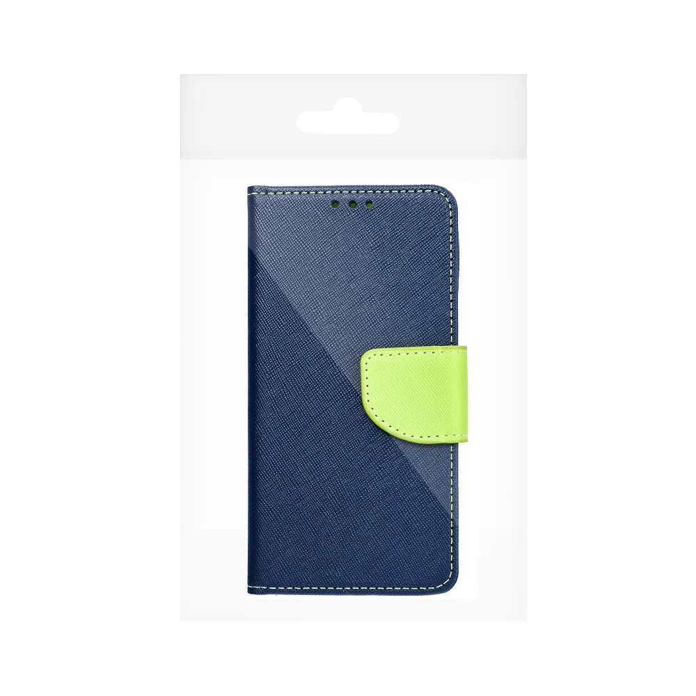 Pouzdro Fancy Book pro XIAOMI Redmi NOTE 12S tmavě modré / limetkové