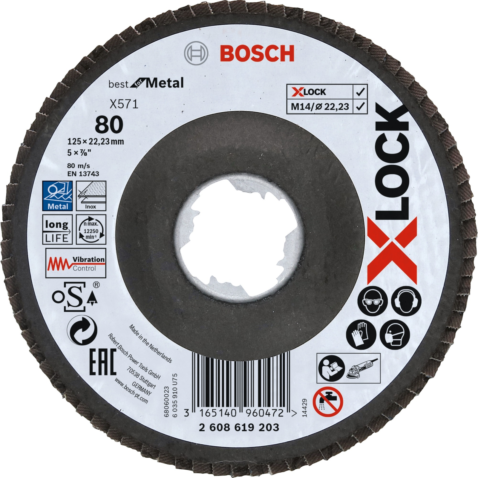 Bosch X-LOCK X571 BEST FOR METAL Brusni disk