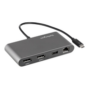 StarTech.com TB3DKM2DPL priključna stanica i replikator porta za prijenosno računalo Žičano Thunderbolt 3 Sivo