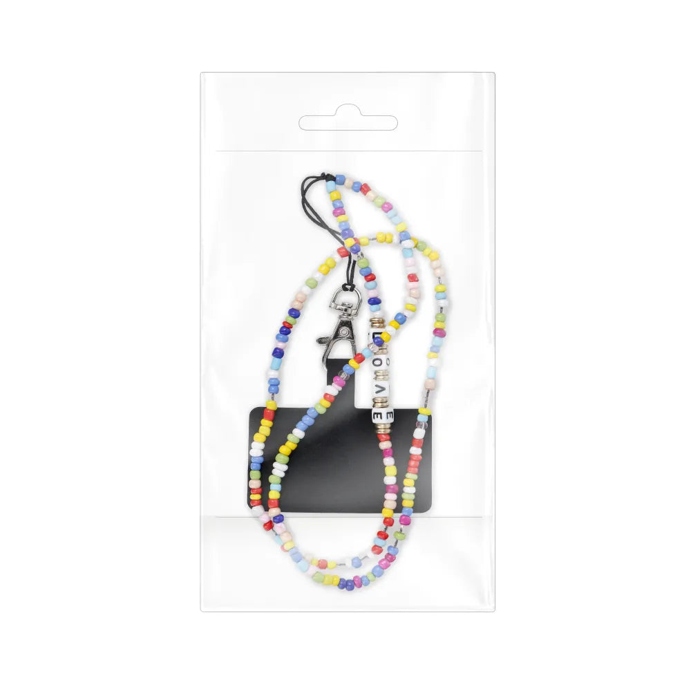PIXIE přívěsek na telefon / délka šňůry 68cm (34cm ve smyčce) / na krk - korálky
