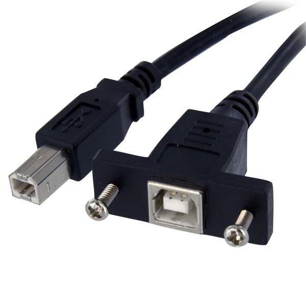 StarTech.com USBPNLBFBM3 USB kabel 0,91 m USB 2.0 USB B Crno