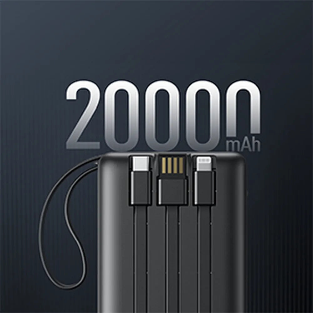 VEGER C20 Powerbank - 20.000mAh (Micro + Type C + Lightning 8-pin) crna (W2047)