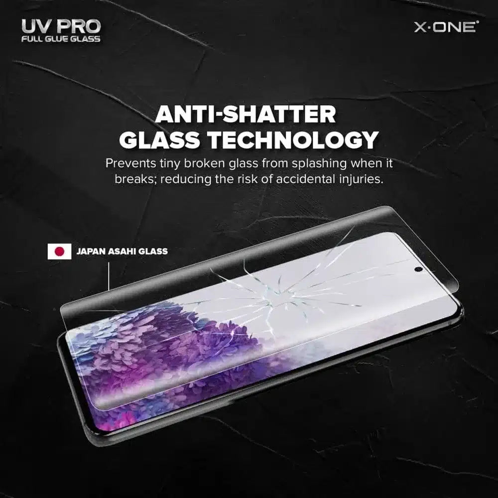 X-ONE UV PRO tvrzené sklo - pro Samsung Galaxy S23 Ultra (case friendly) - funguje čtečka otisků prstů