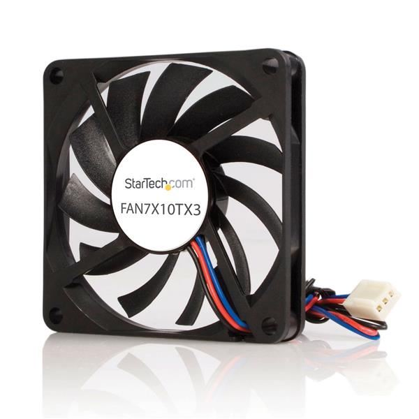 StarTech.com FAN7X10TX3 Sustav hlađenja računala Kućište računala Ventilator 7 cm Crno