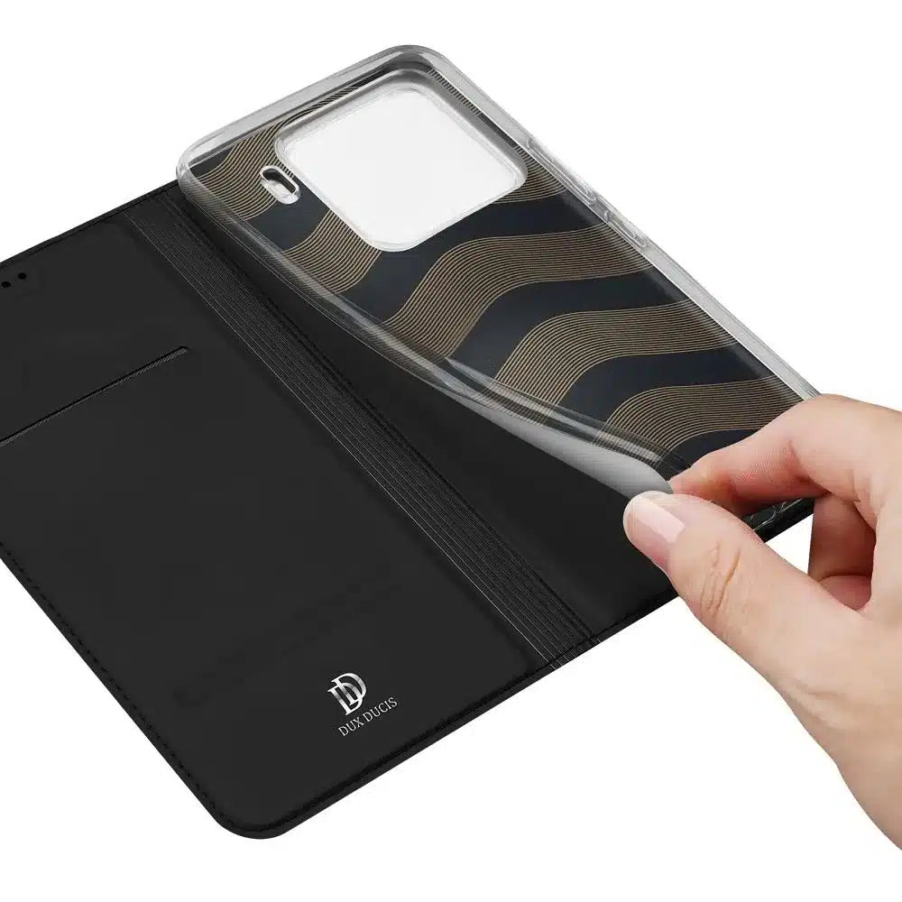 DUX DUCIS Skin Pro – hladké kožené pouzdro pro XIAOMI 15 PRO černé