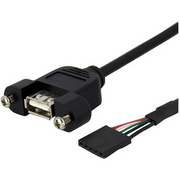 StarTech.com USBPNLAFHD3 USB kabel 0,9 m Crno
