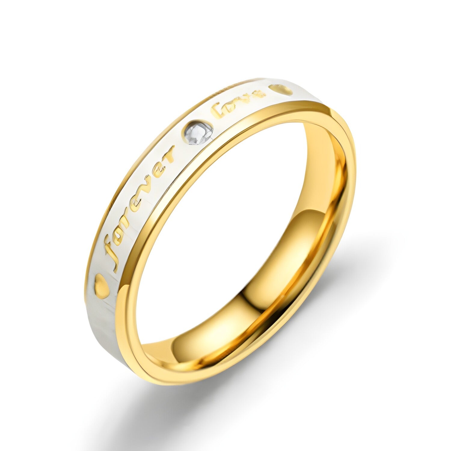 Ženski prsten Forever Love - Zlatna/65mm KP32427
