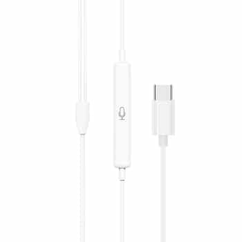 BOROFONE SLUCHÁTKA BM60 S KONEKTOREM TYPE-C (DAC) BÍLÁ