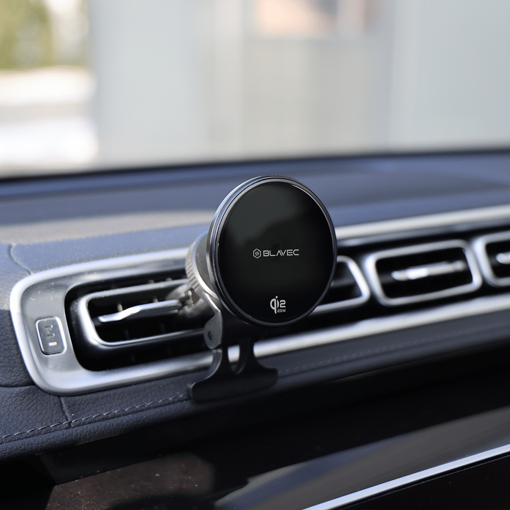 Auto držač Qi2.2 25W magnetski s indukcijskim punjenjem Blavec za ventilacijski otvor