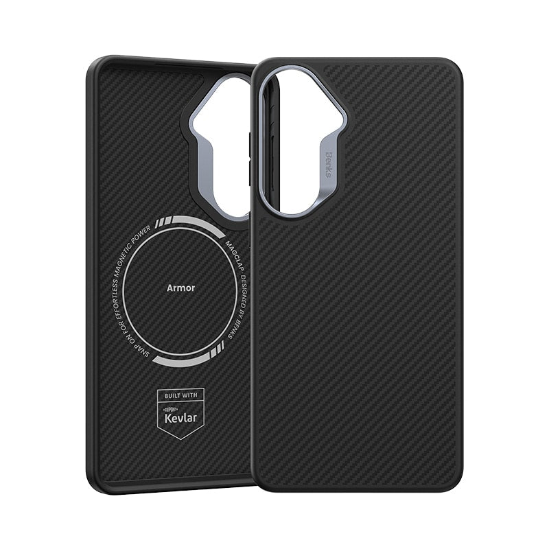 Benks Magnetic Armor Pro Kevlar maska sa metalnim okvirom za Samsung Galaxy S26 - crna