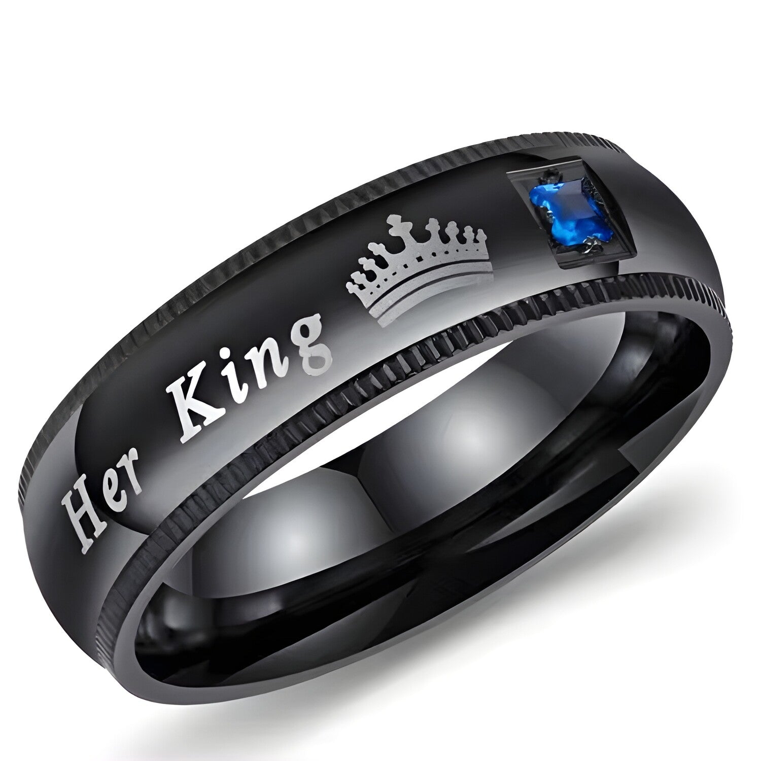 Prsten Her King - Crna / 57mm KP31829