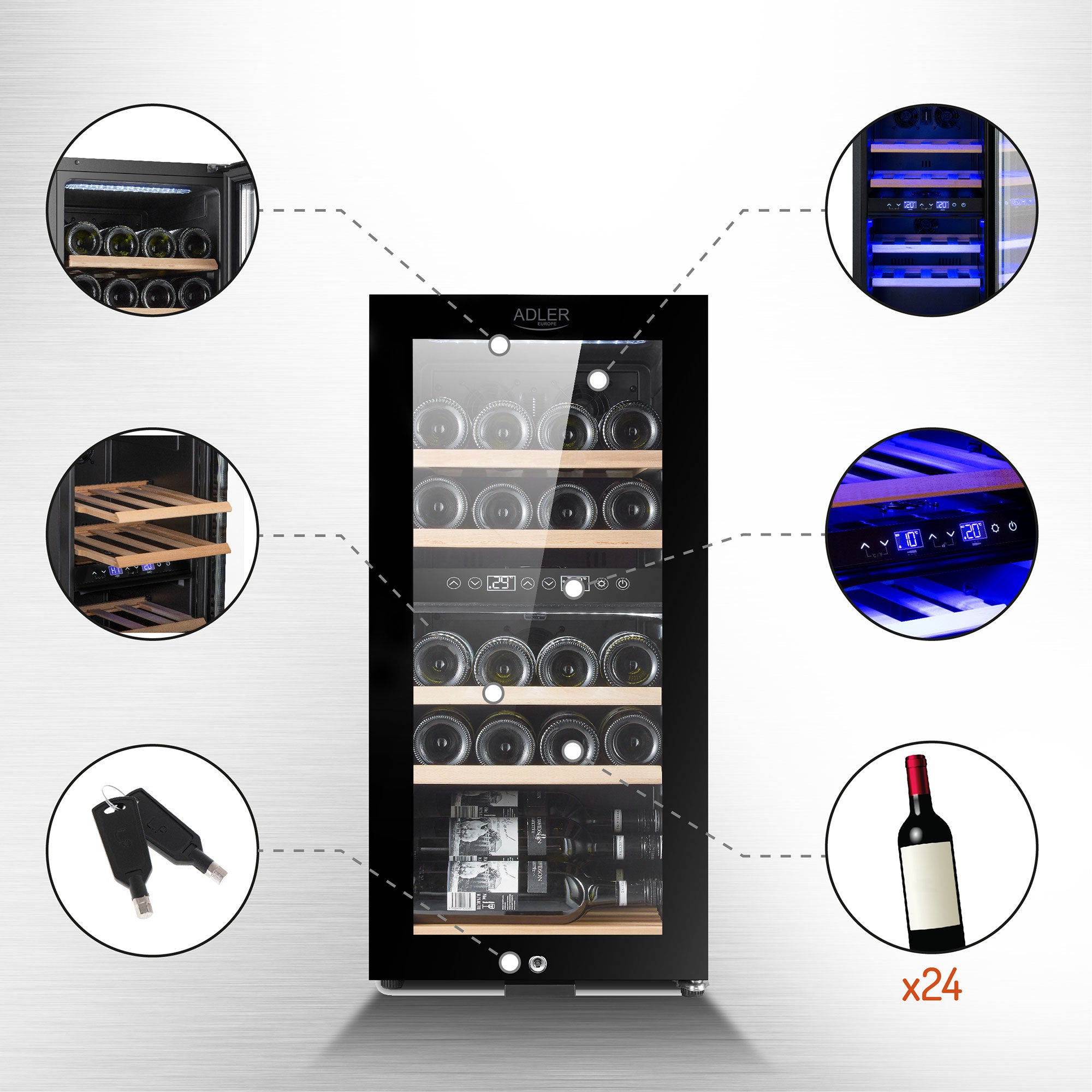 Hladnjak za vino AD 8080 24/60