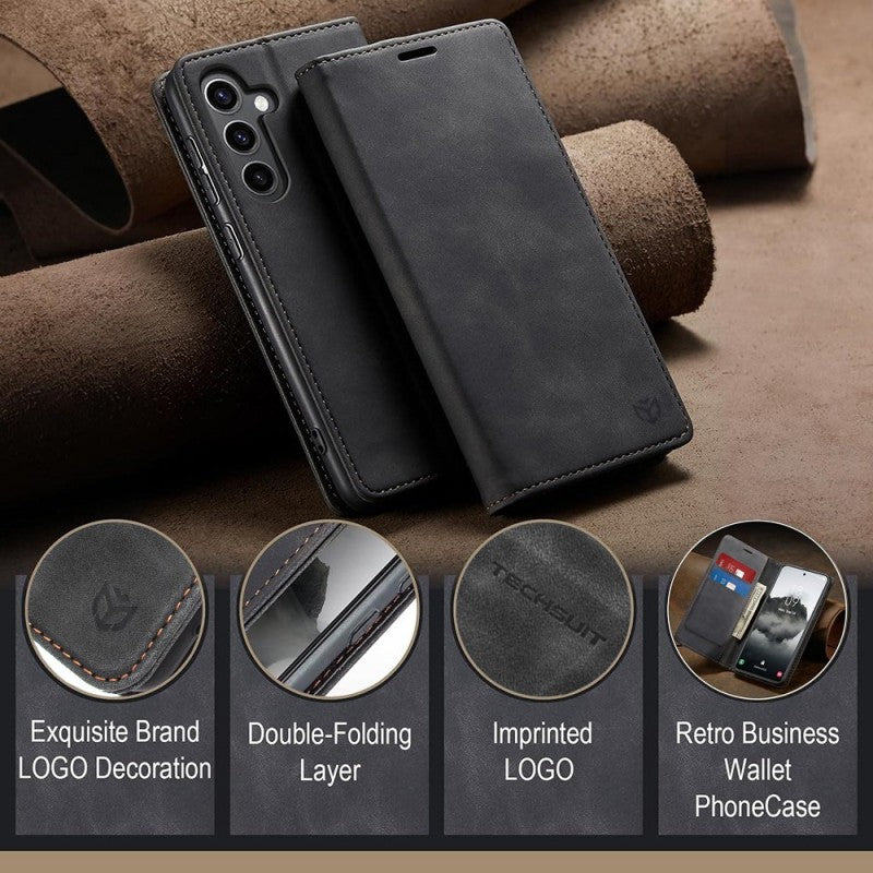 Techsuit Confy Cover preklopna futrola za Honor Magic7 Lite / X9c – crna