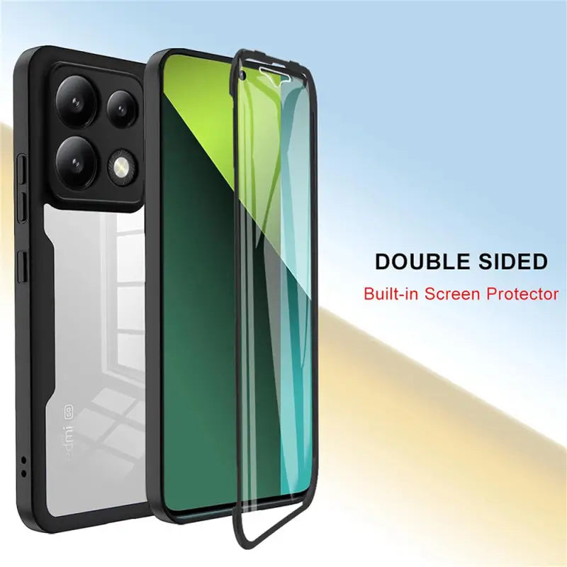Techsuit – ColorVerse 360 Series oboustranný ochranný kryt pro Xiaomi Redmi Note 13 Pro 5G / Poco X6 – černý
