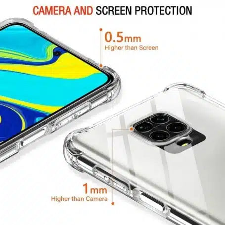 Techsuit Shockproof Clear Silicone průhledné silikonové pouzdro odolné proti nárazům pro Xiaomi Redmi Note 9S / Note 9 Pro / Note 9 Pro Max