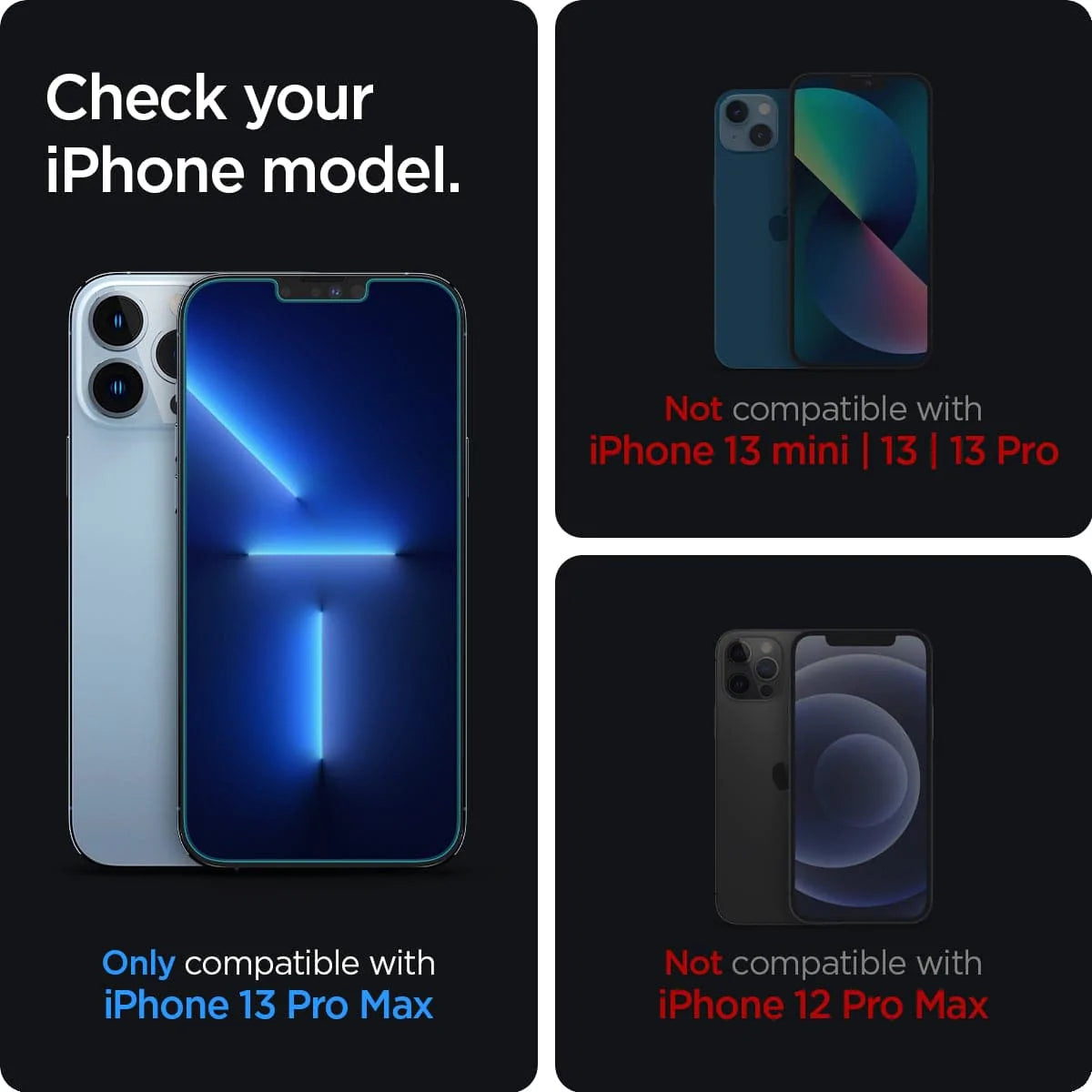 Spigen - Glas.TR EZ-FIT (2 ks) - iPhone 13 Pro Max / 14 Plus - Soukromí