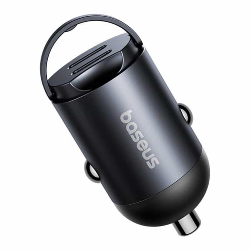 Autonabíječka Baseus Tiny Star 30W 3A 2 x USB-C černá