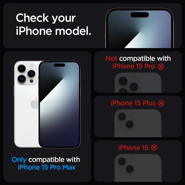Kaljeno staklo SPIGEN Glas.TR EZ FIT 2 komada za IPHONE 15 PRO MAX prozirno