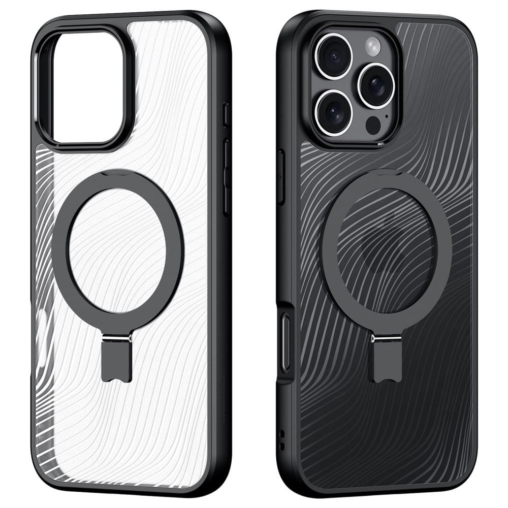 Dux Ducis Aimo Mag kryt s MagSafe a stojánkem pro iPhone 16 Pro Max – černá