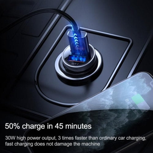 JOYROOM C-A09 2PORTNÍ AUTONABÍJEČKA PD 30W QC 3.0 ČERNÁ