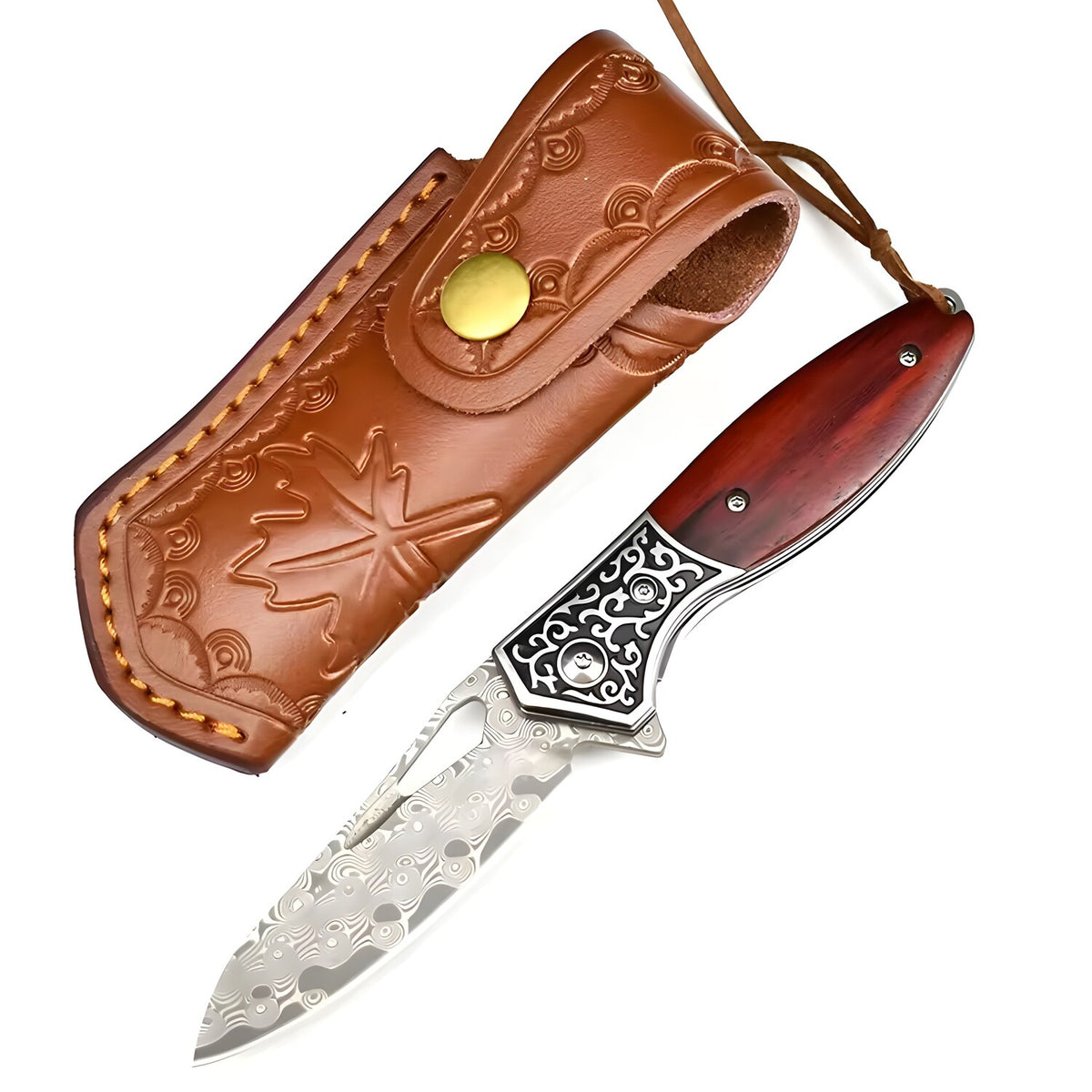 Damaški outdoor sklopivi nož KA-31691 - Smeđi KP31691