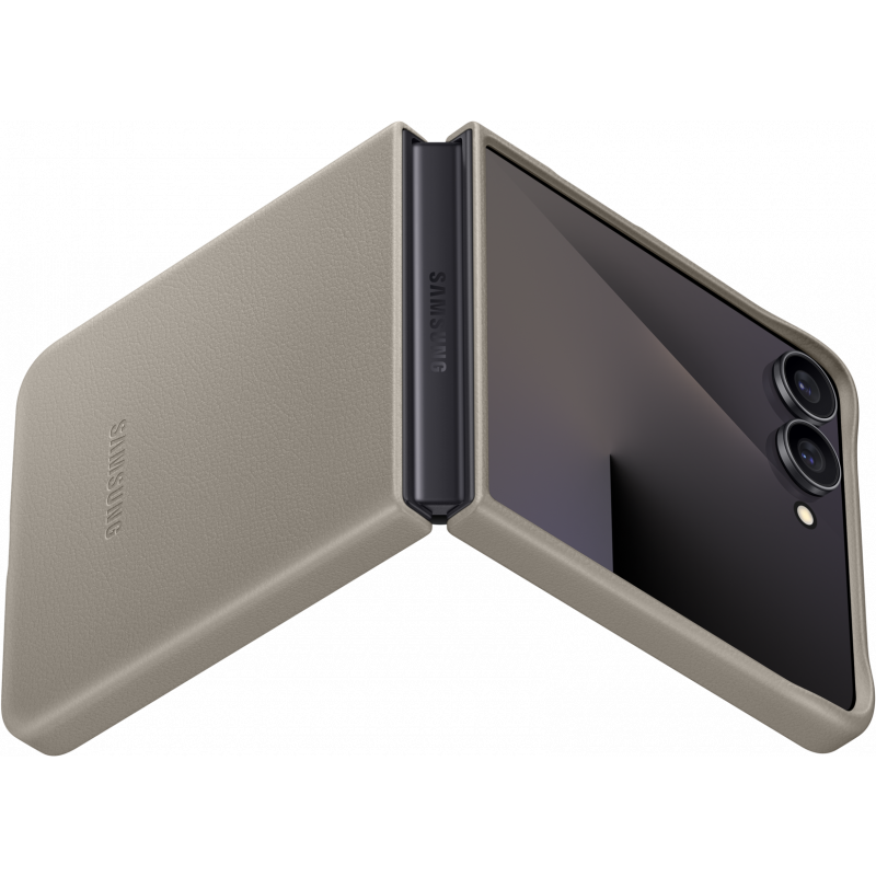 Kožené pouzdro Kindsuit pro Samsung Galaxy Z Flip7 taupe EF-VF766PJEGWW