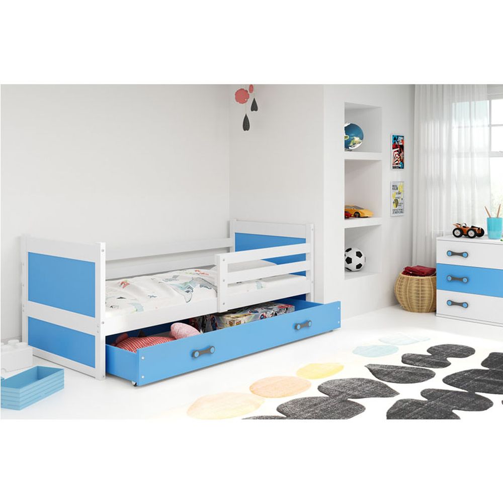 Krevet BMS Rico + ladica 190x80 cm, BIA plava