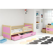 Krevet BMS Rico + ladica 200x90 cm, PINE roza