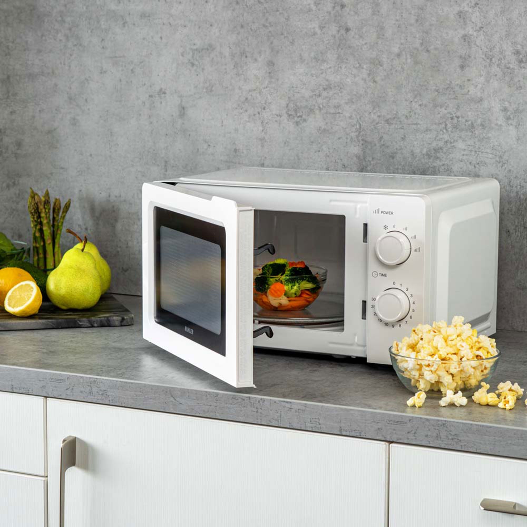 Mikrovlnná trouba MUHLER MO-5001 20L, bílá, mechanická