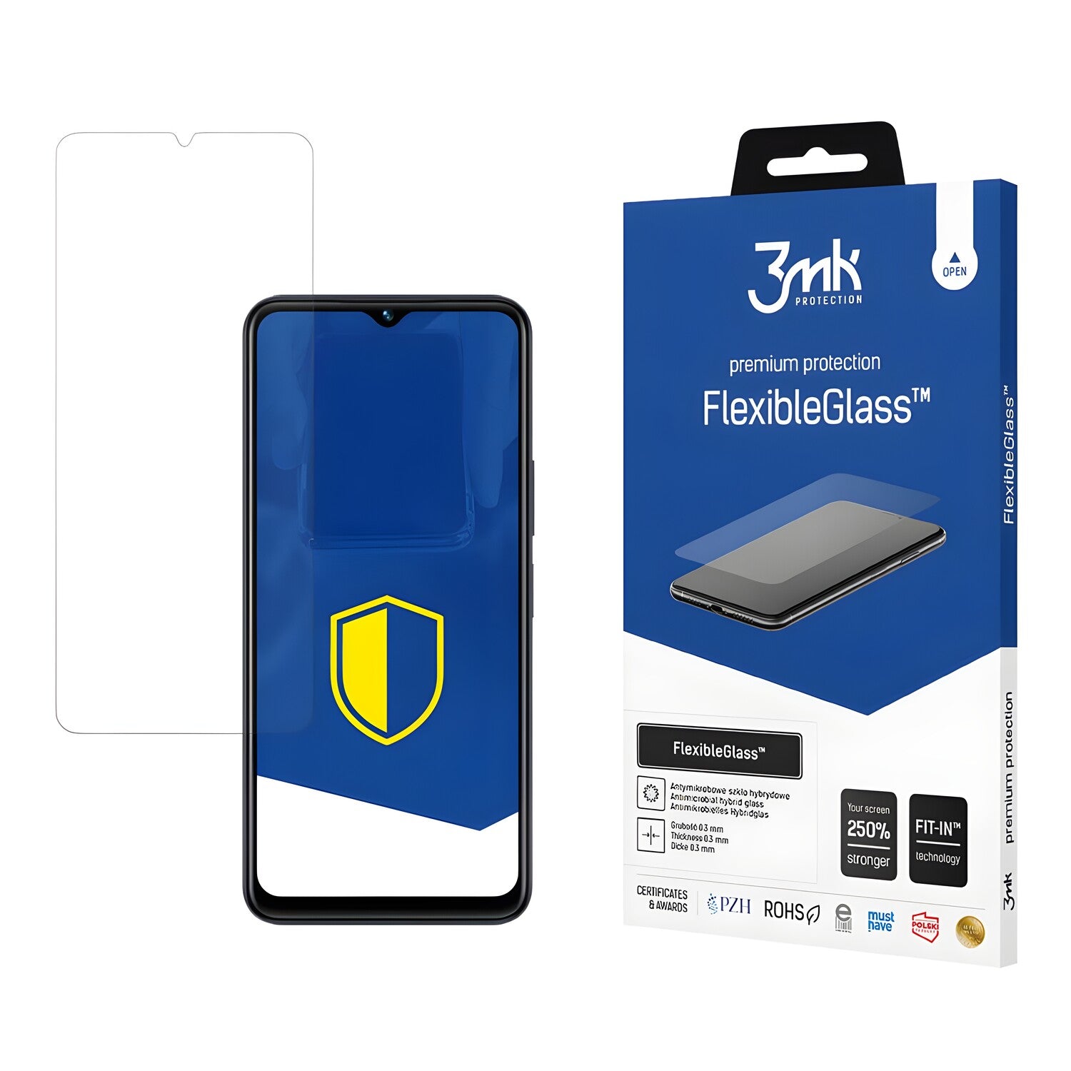 Zaštitno hibridno staklo 3mk FlexibleGlass za Motorola Moto E22 - Prozirna KP22674