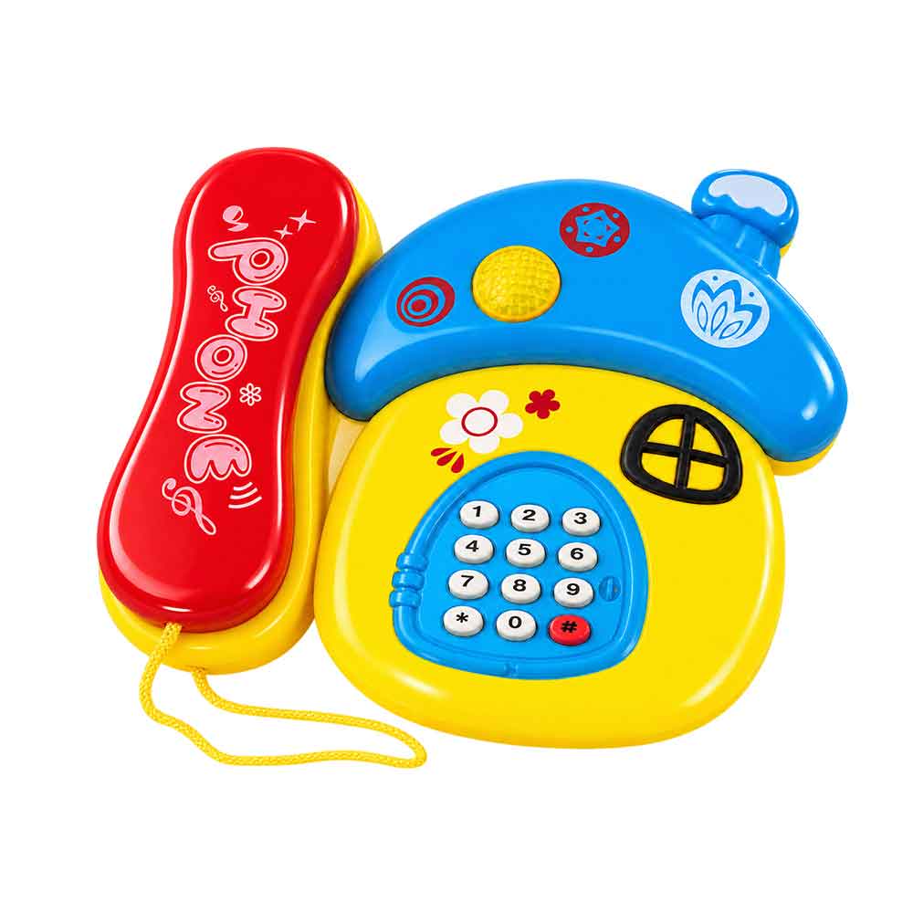 Baby muzički telefon sa svjetlom i melodijama – 3 modela Žuta
