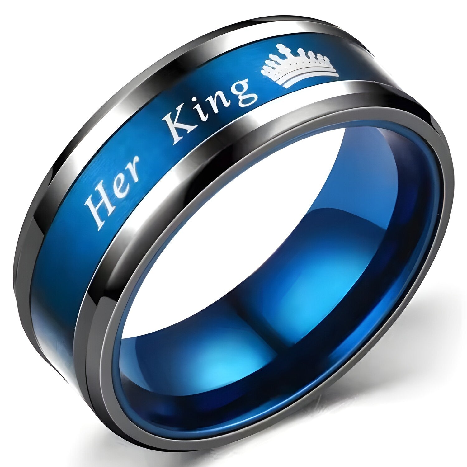 Prsten My King - Crna / Plava / 67mm KP32104