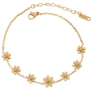 Narukvica za nogu Flower - Zlatna KP20581
