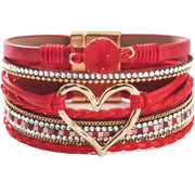 Narukvica AG-38808 Heart - Crvena / Zlatna KP38808