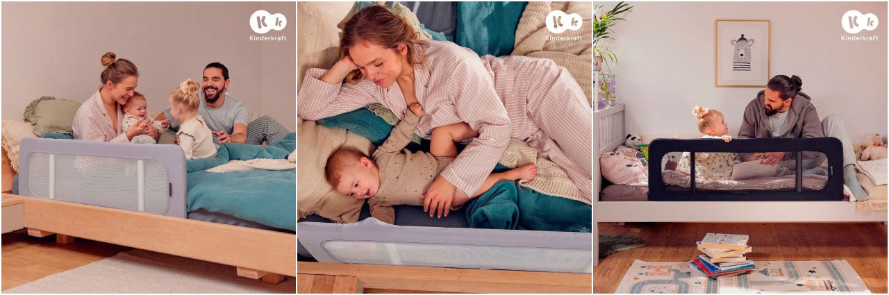 Kinderkraft Guard & Dream zaštitna ograda za krevet 118x41x44 cm, Light Grey