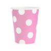 Papirnate čase Dots 270ml Roza