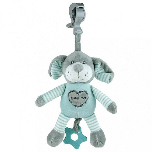 Plišani glazbeni pas grey&mint