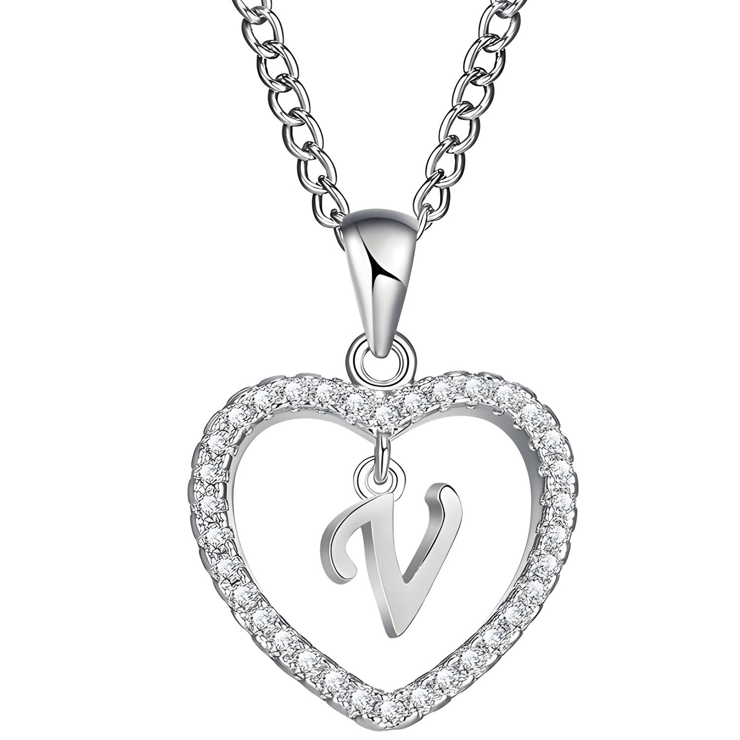 Ogrlica Pismo - V / Srebrna KP5179