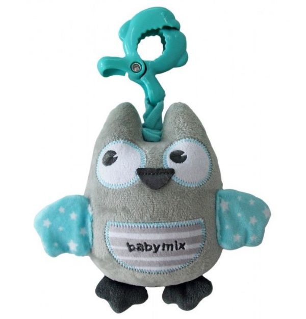 Plišana skviki igračka pas grey&mint