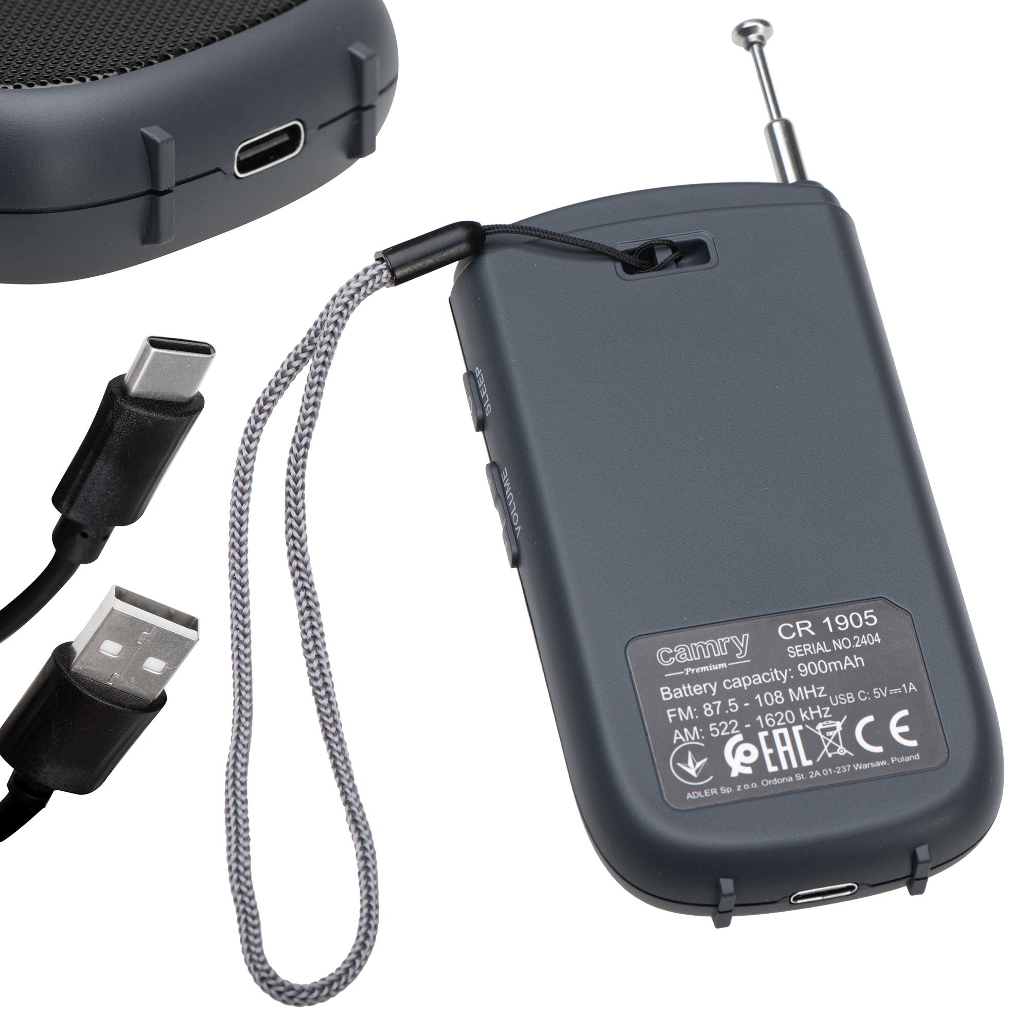 Přenosné mini rádio USB Camry CR1905
