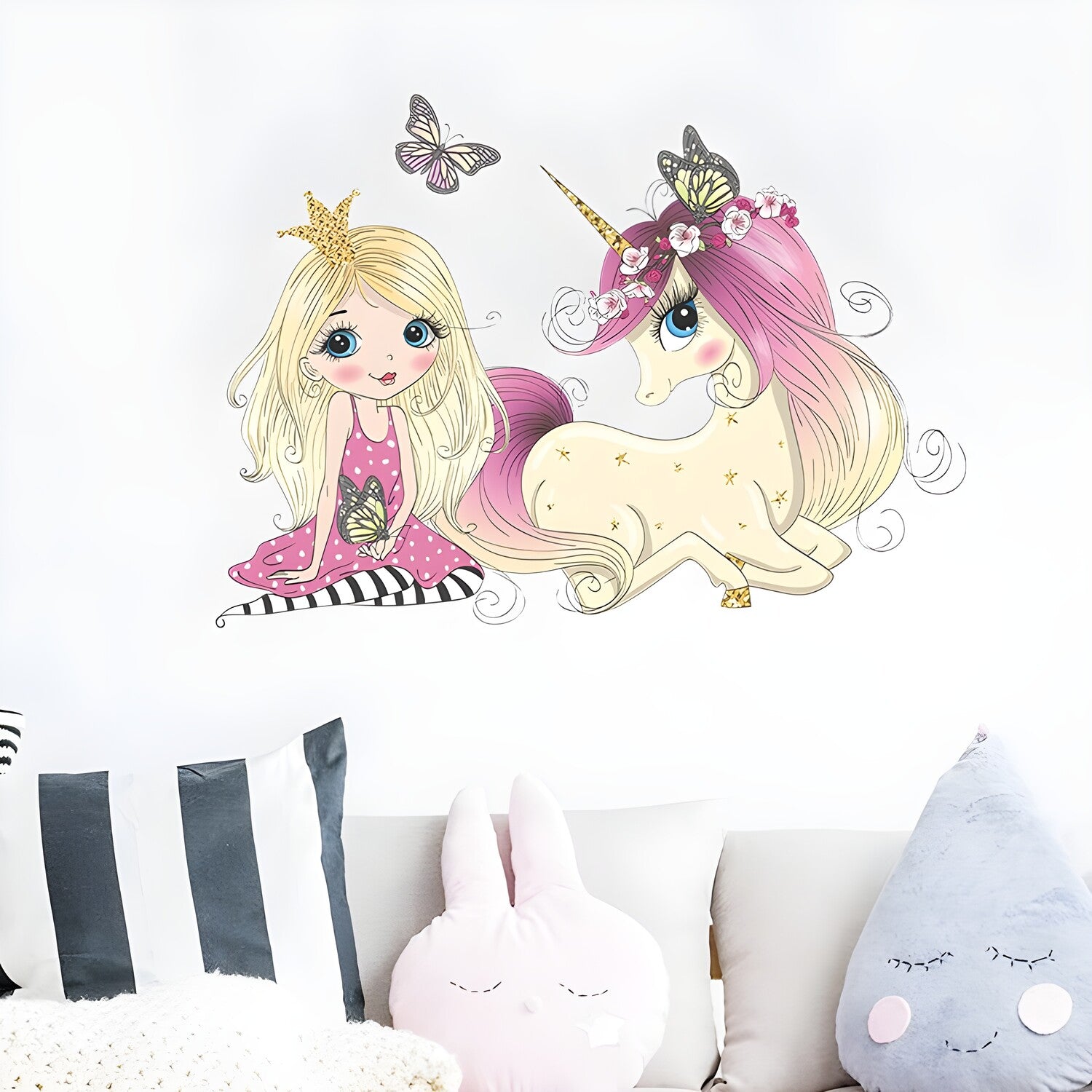 Naljepnica za zid / Tapeta Princess and Unicorn KP16702